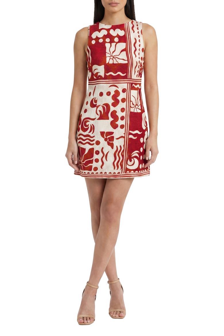 Cutout Mini Sheath Dress, Main, color, WHITE ALYSSUM/ POMPEIAN