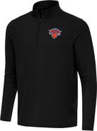 ANTIGUA Men's Antigua Black New York Knicks Intent Quarter-Zip Top
