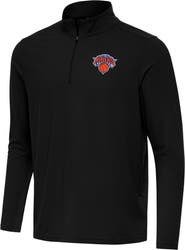 ANTIGUA Men's Antigua Black New York Knicks Intent Quarter-Zip Top