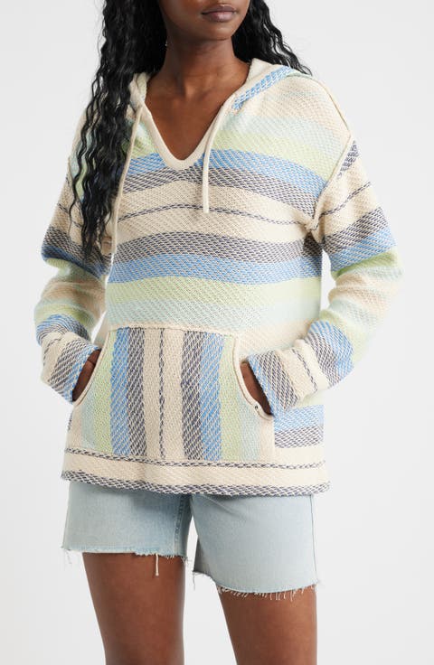 Revival Stripe Knit Poncho
