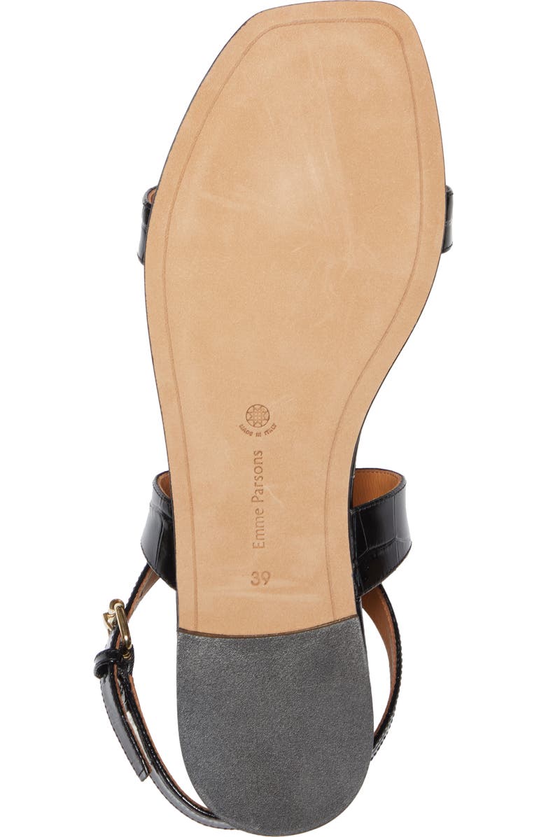 Emme Parsons Siena Croc Embossed Ankle Strap Sandal, Alternate, color,