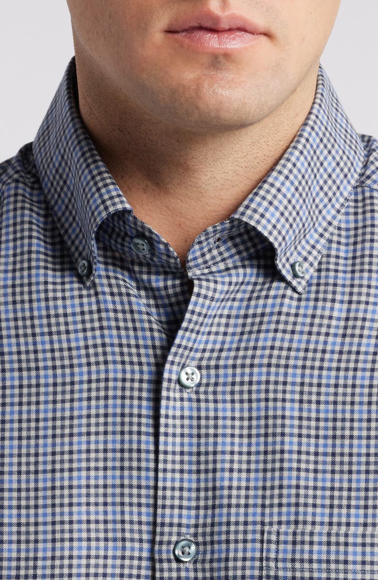 Scott Barber Lightweight Gingham Cotton Twill Button-Down Shirt, Alternate, color, 