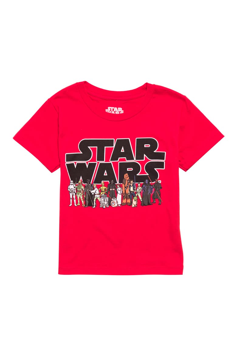 Star Wars Team Sabers Up Graphic T-Shirt, Main, color, RED