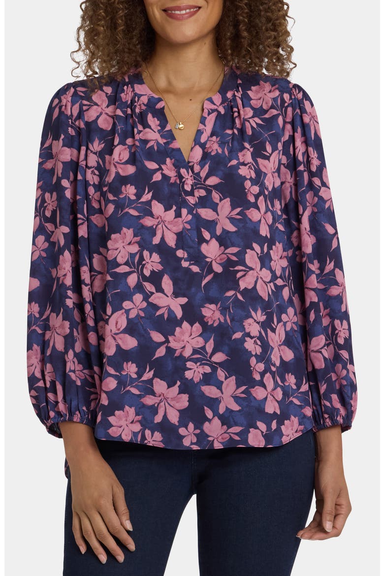 Print Puff Shoulder Top, Main, color, FELICITA