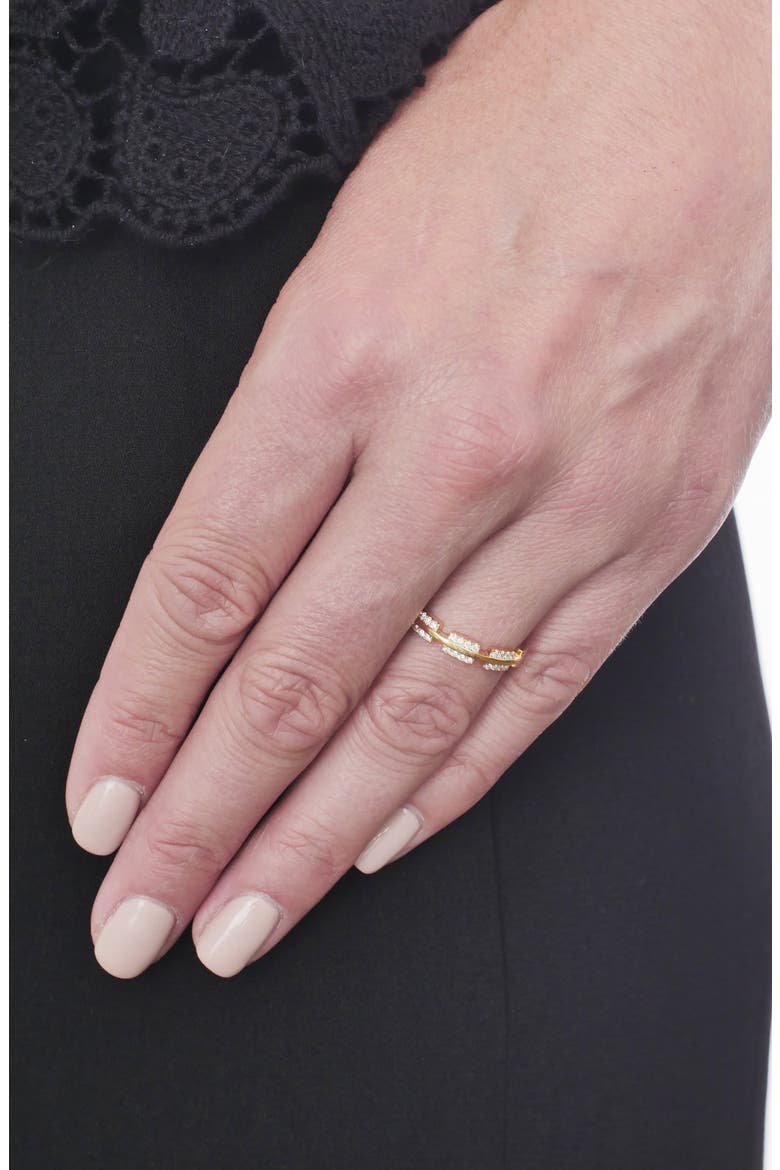 Kiera Diamond Bar Stacking Ring (Nordstrom Exclusive), Alternate, color, YELLOW GOLD/ DIAMOND