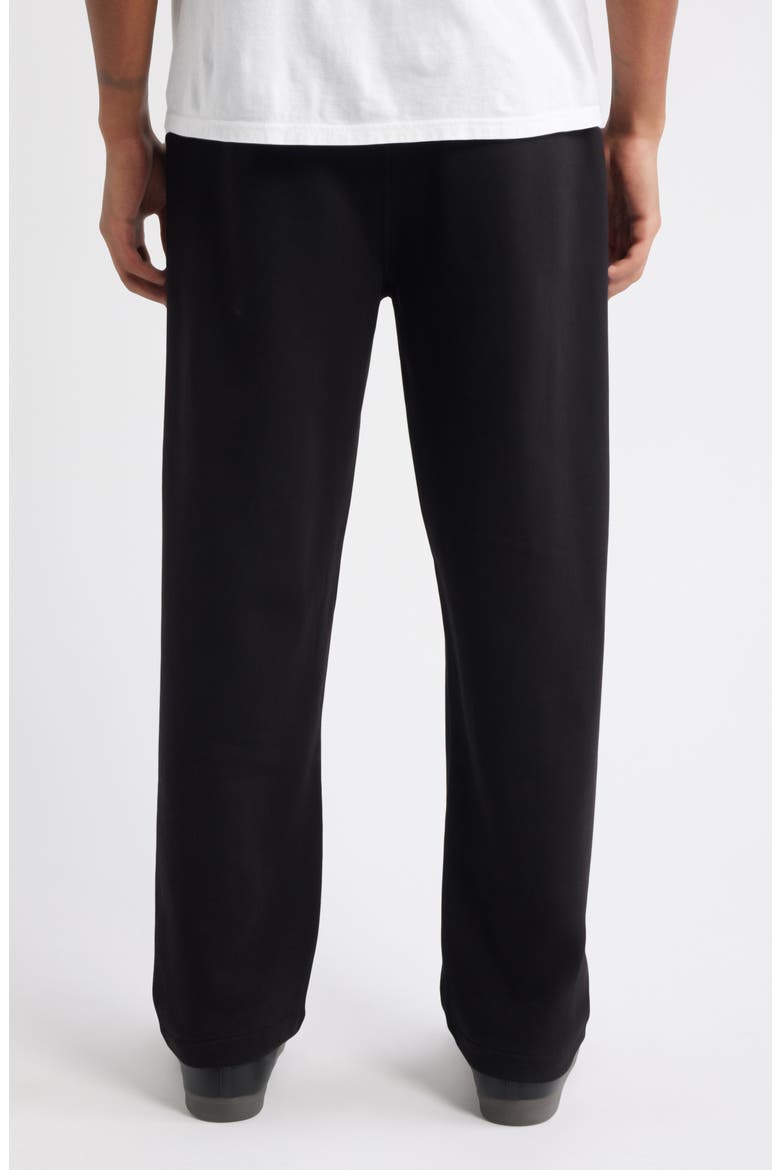 Vertical Logo Cotton French Terry Graphic Sweatpants, Alternate, color, BLACK