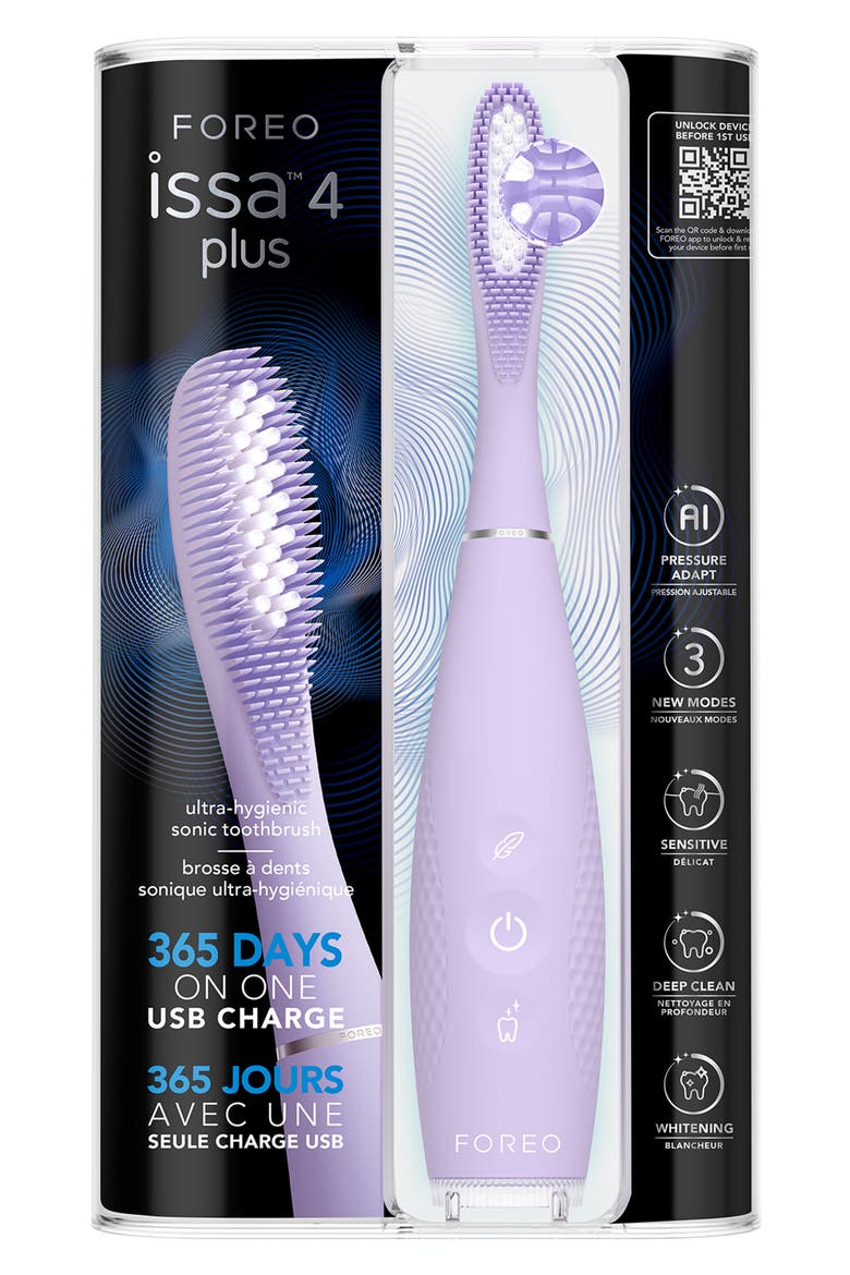 ISSA 4 Plus Smart Hybrid Sonic Toothbrush, Alternate, color, LAVENDAR