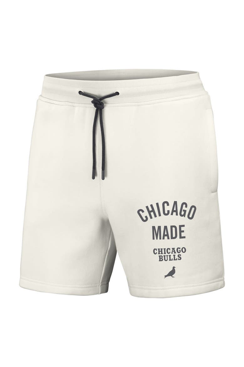 Men's NBA x Staple Cream Chicago Bulls Heavyweight Fleece Shorts, Alternate, color, Cream