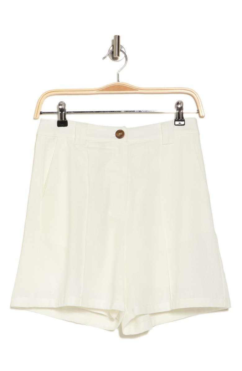 Lush High Waist Pleat Front Shorts, Alternate, color, 