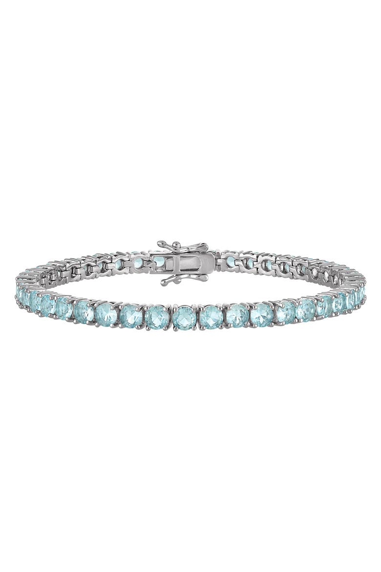 Birthstone Cubic Zirconia Tennis Bracelet, Main, color, MARCH