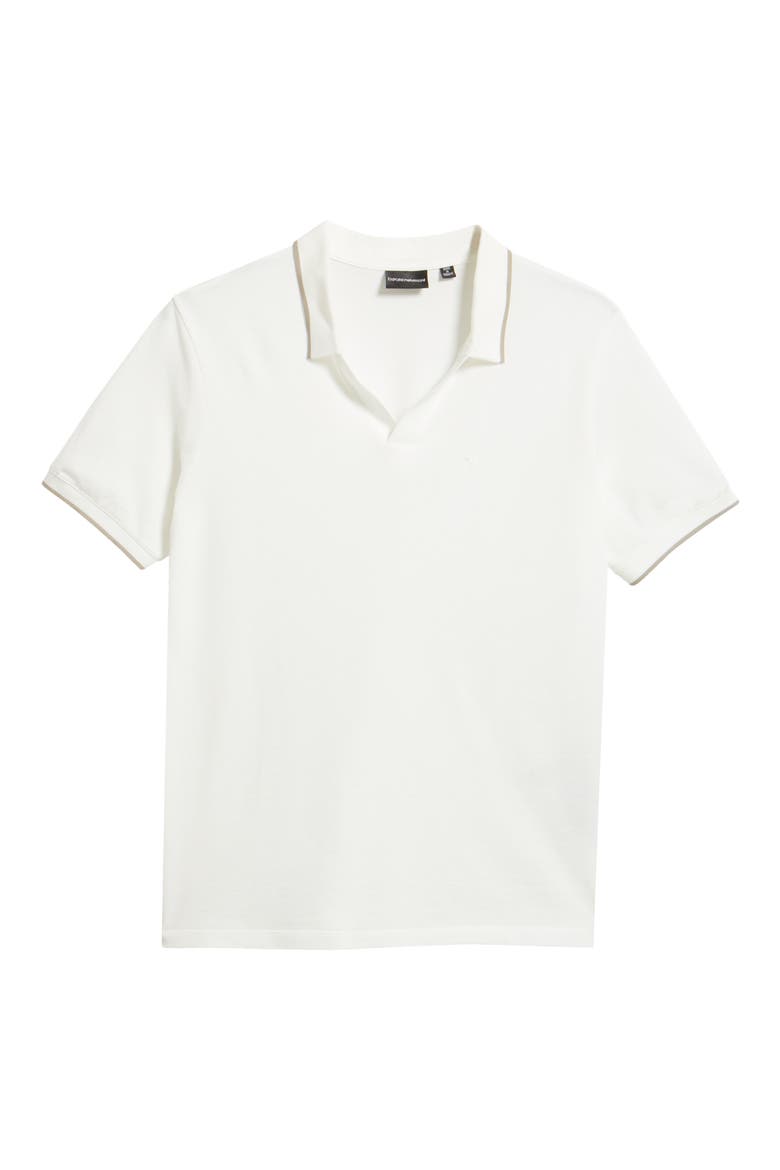 Piqué Johnny Collar Polo, Alternate, color, SOLID WHITE