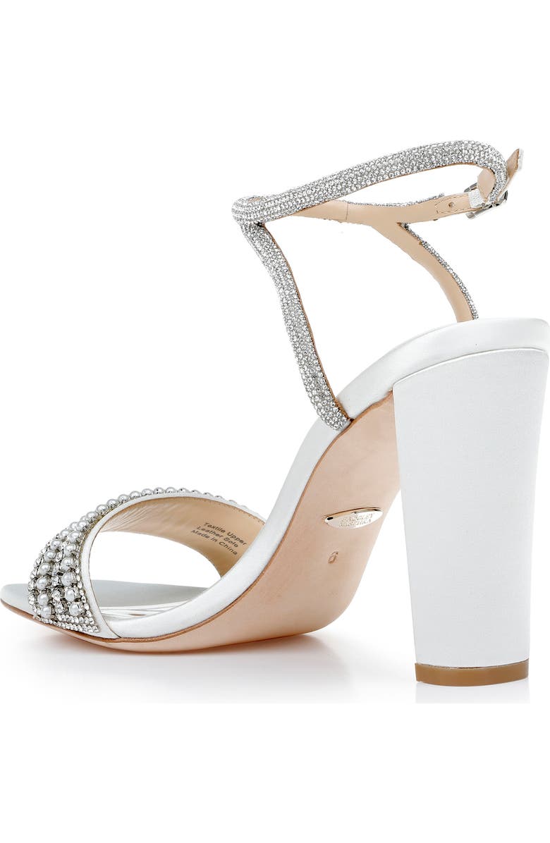 BADGLEY MISCHKA Collection Kari Ankle Strap Sandal, Alternate, color, Whitesatin