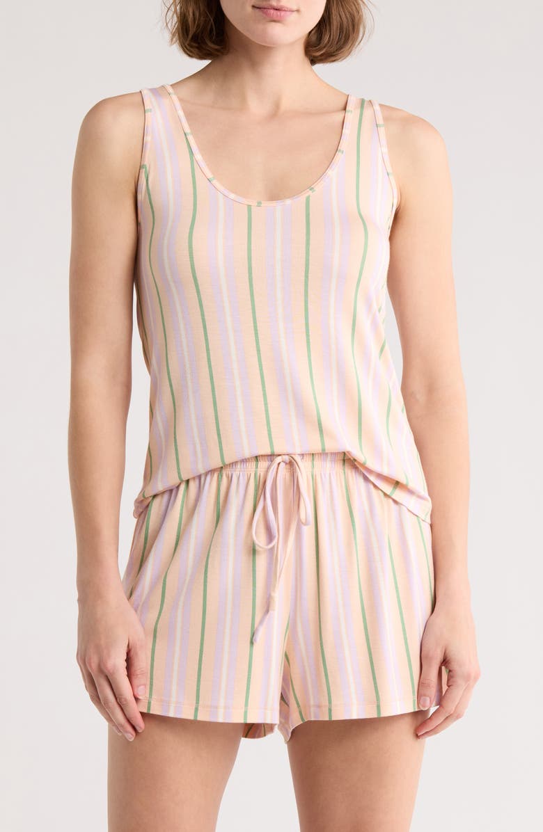 Honeydew Sunrise Shortie Pajamas, Main, color, Julius Stripe