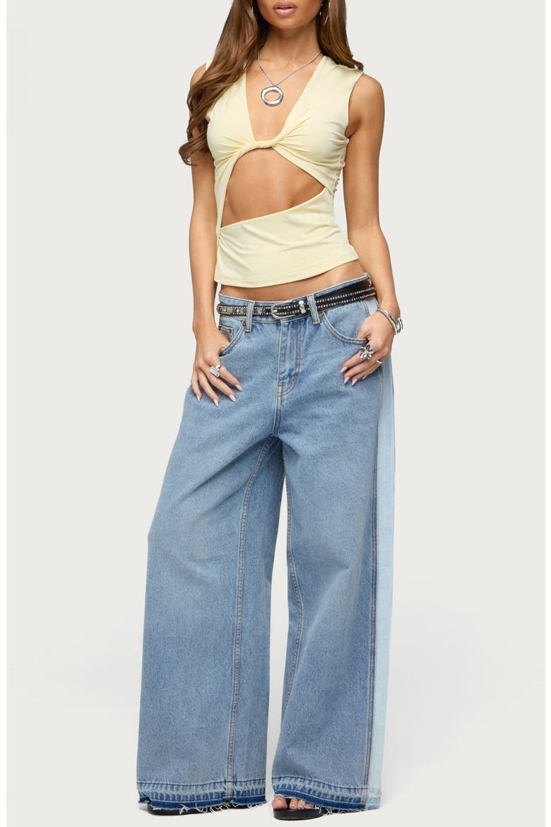Miranda Twist Cutout Top, Alternate, color, YELLOW