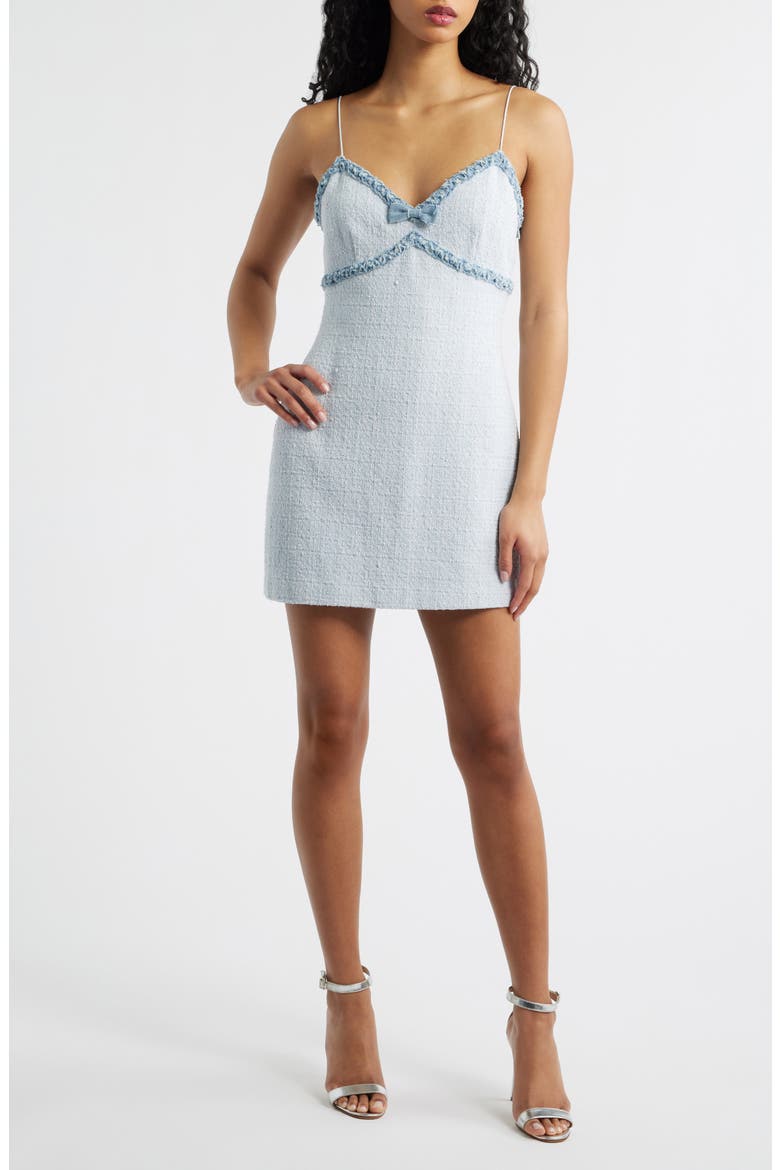 Novara Sleeveless Tweed Minidress, Main, color, WILD RIVER