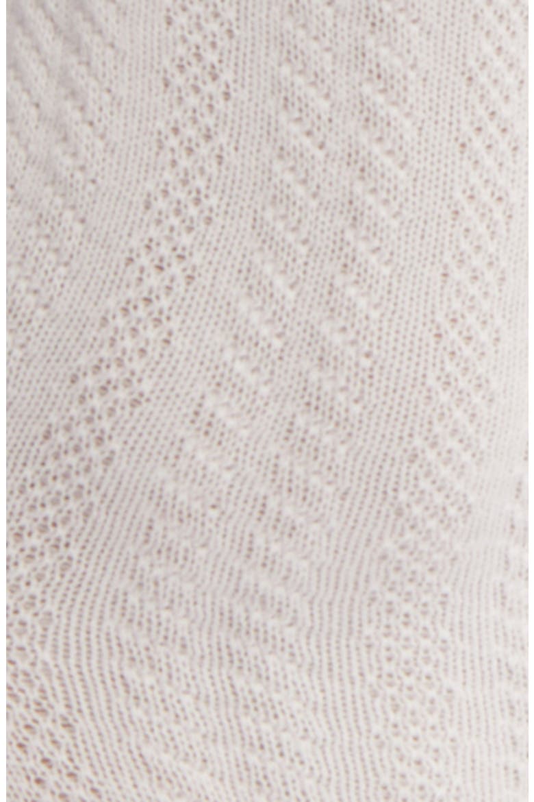 Scallop Trim Pointelle Crew Socks, Alternate, color, IVORY