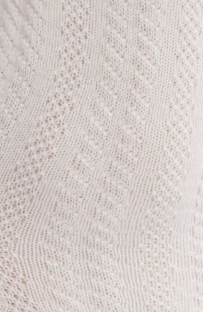 Stems Scallop Trim Pointelle Crew Socks, Alternate, color,