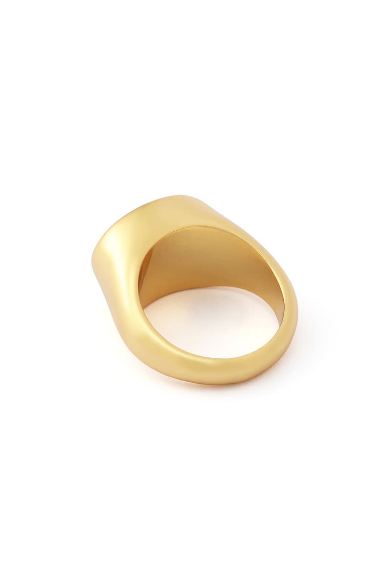 Eagle Head Signet Ring, Alternate, color, GREEN