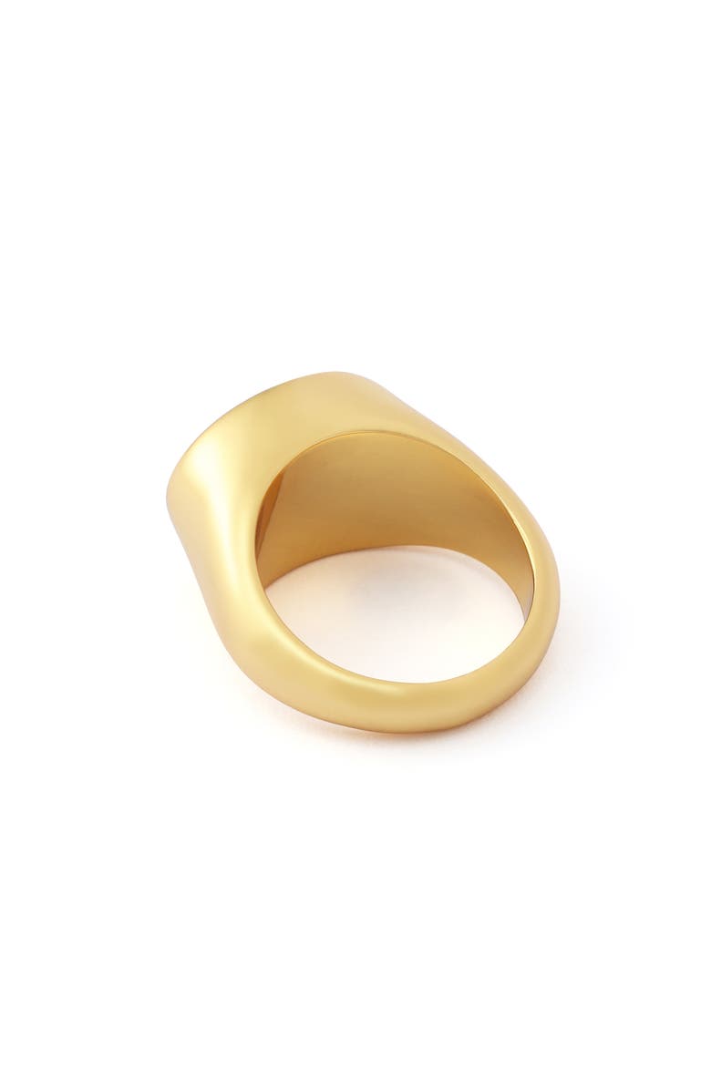 Kurt Geiger London Eagle Head Signet Ring, Alternate, color, Green