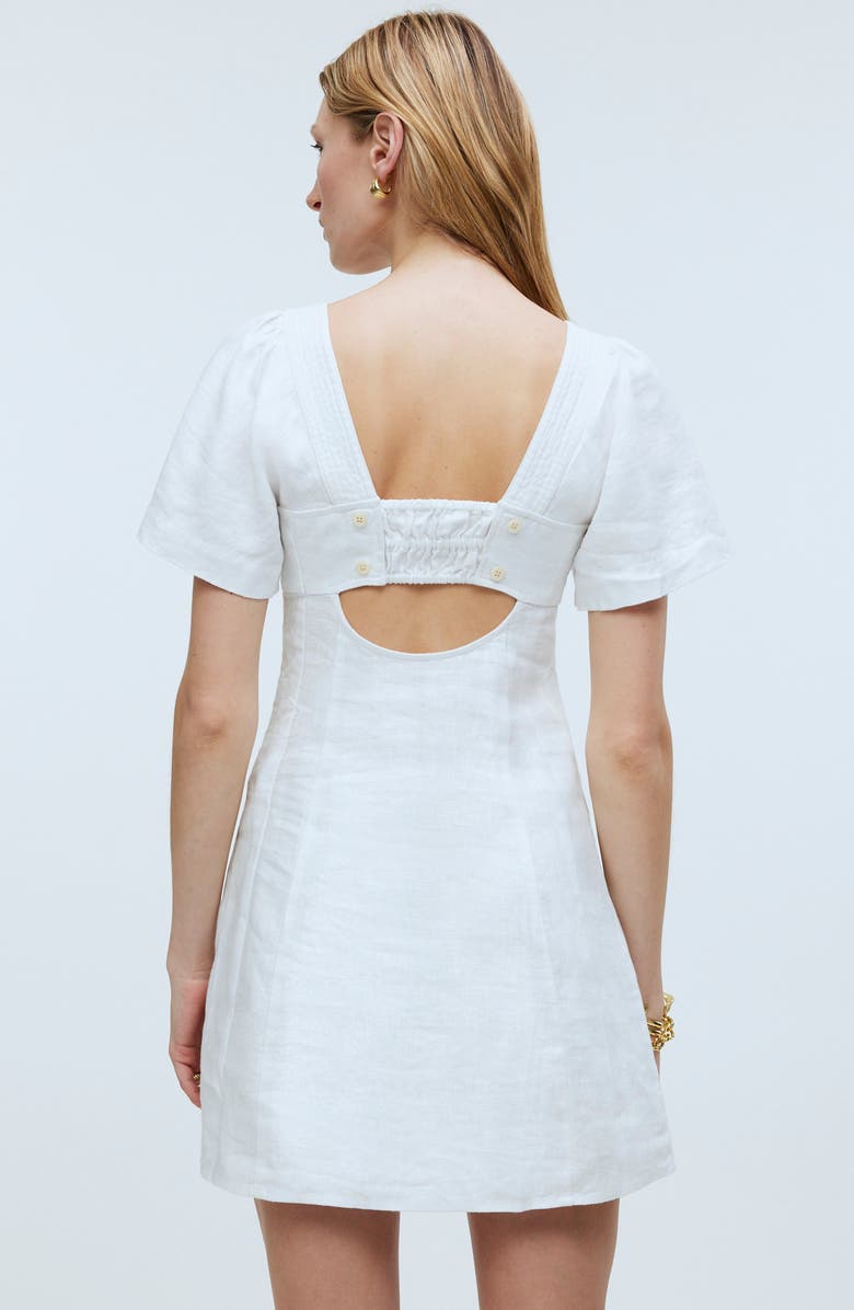 Madewell Square Neck Minidress, Alternate, color, Eyelet White