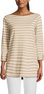 Lands' End Supima Cotton Adjustable 3/4 Sleeve Boatneck Tunic