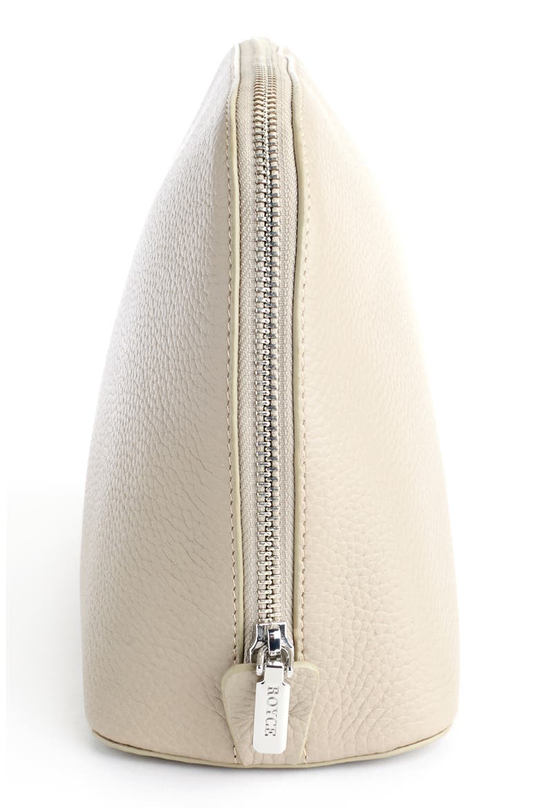 Leather Cosmetics Bag, Alternate, color, TAUPE