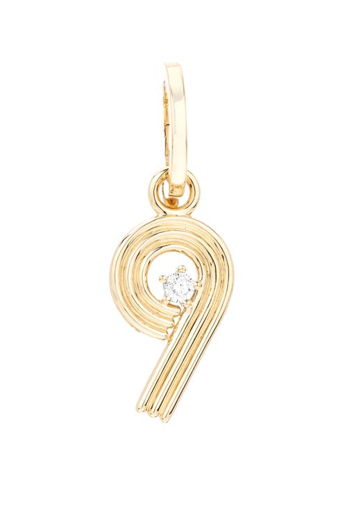 Adina Reyter Groovy Number Charm Pendant In Gold
