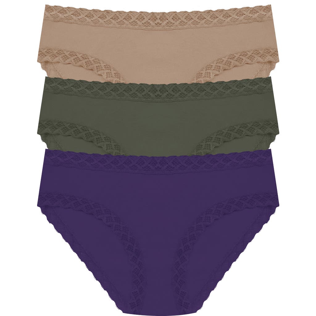 Natori Bliss 3-pack Cotton Blend Briefs In Multi