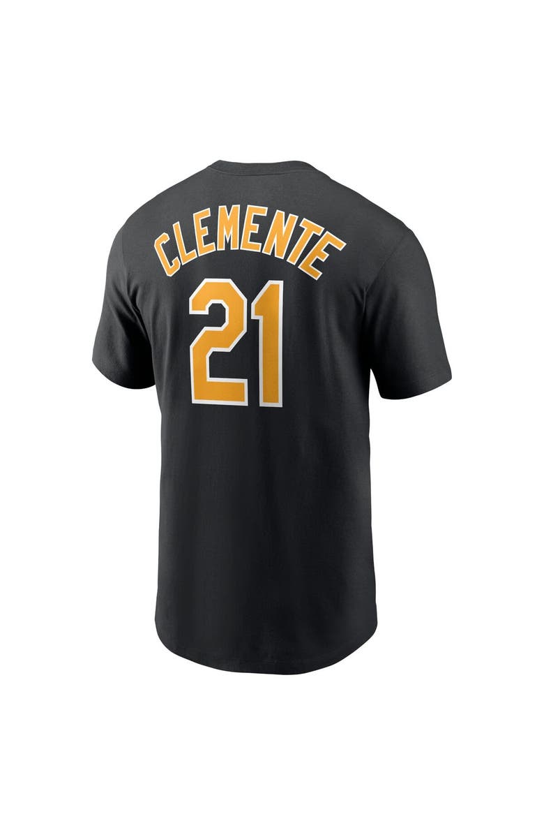 Nike Men's Nike Roberto Clemente Black Pittsburgh Pirates Fuse Name & Number T-Shirt, Alternate, color, Black