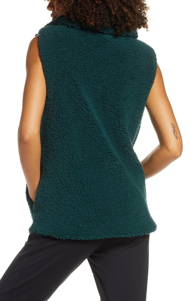 Zella Cozy High Pile Fleece Vest, Alternate, color,