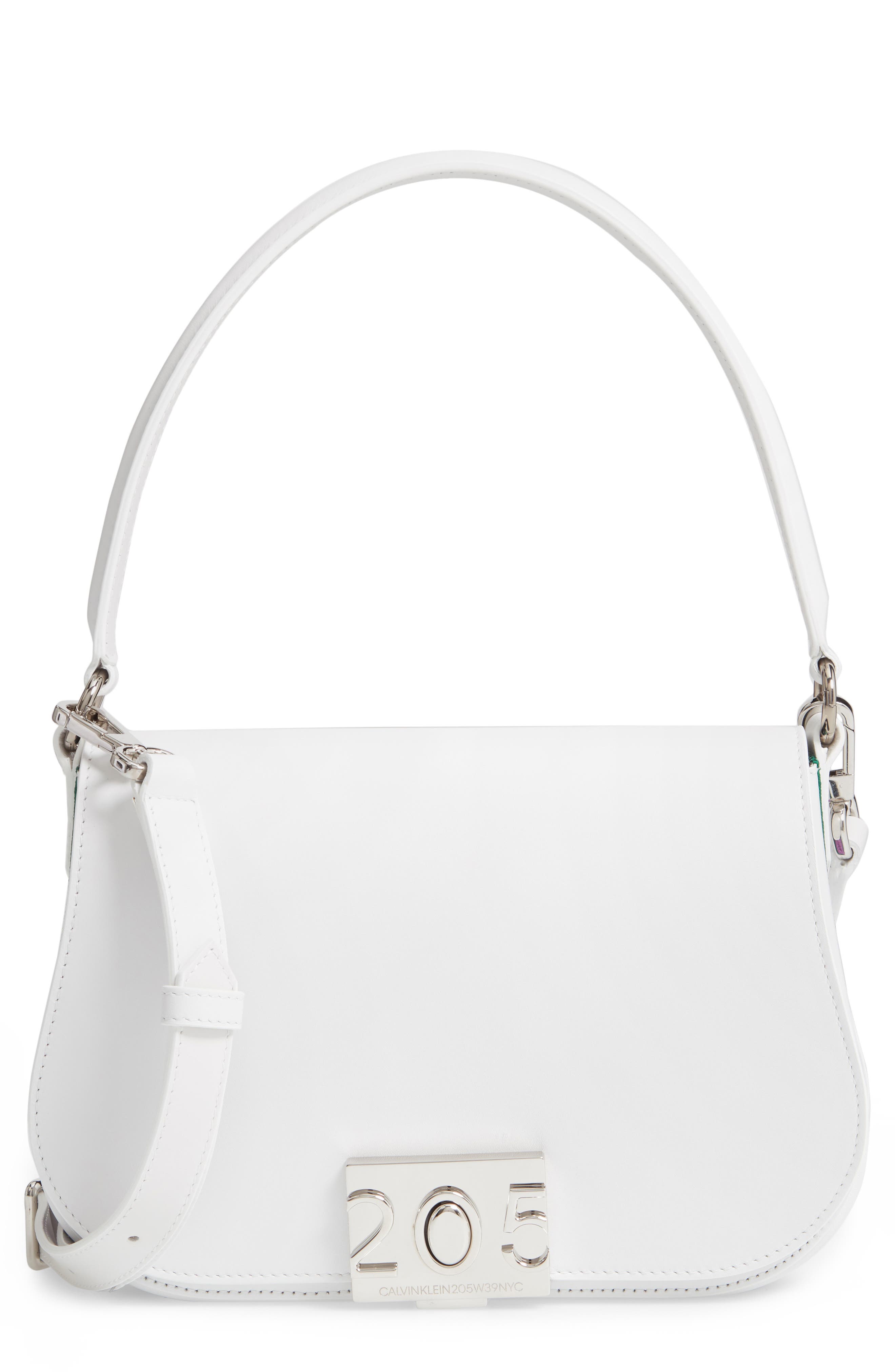 CALVIN KLEIN 205W39NYC Bonnie Leather Shoulder Bag, Main, color, 