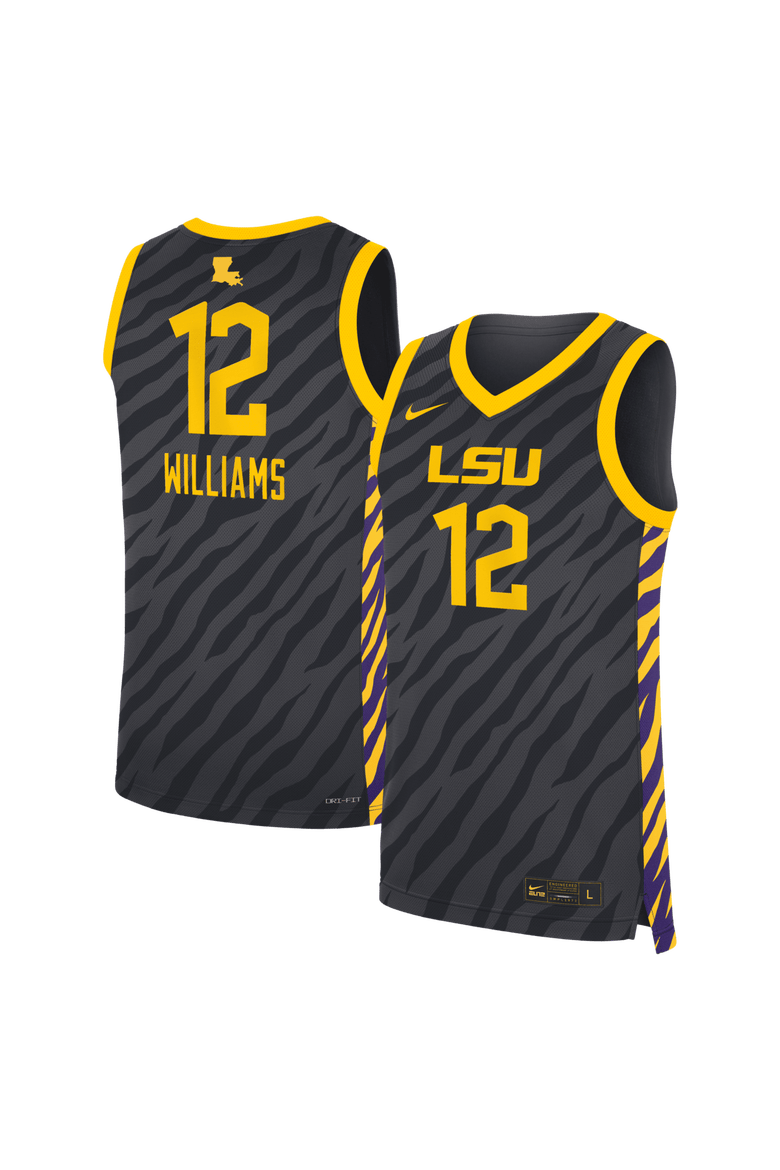 Unisex Nike Mikaylah Williams Anthracite LSU Tigers Replica Basketball Jersey, Main, color, Anthracite