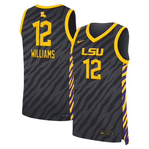 Unisex Nike Mikaylah Williams Anthracite LSU Tigers Replica Basketball Jersey