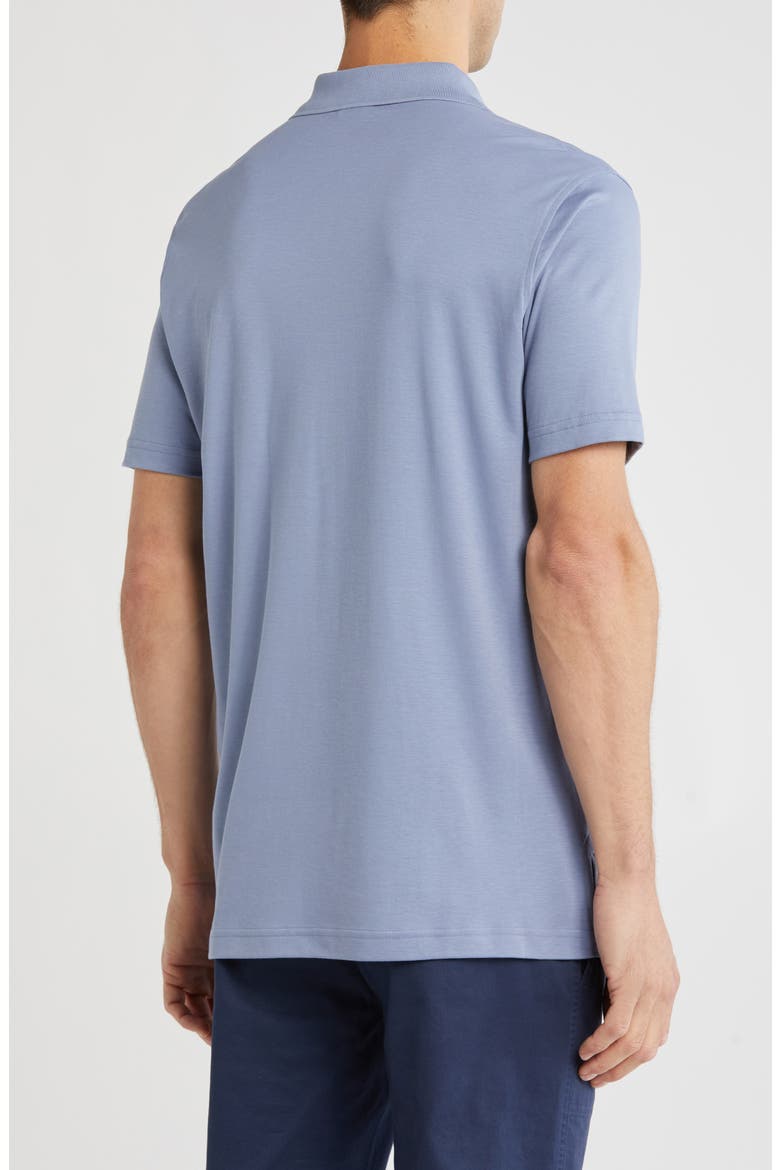 Cotton Interlock Knit Polo, Alternate, color, BLUE
