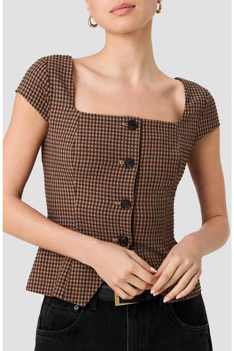 Diana Textured Gingham Top, Main, color, DIANA TEXTURED GINGHAM