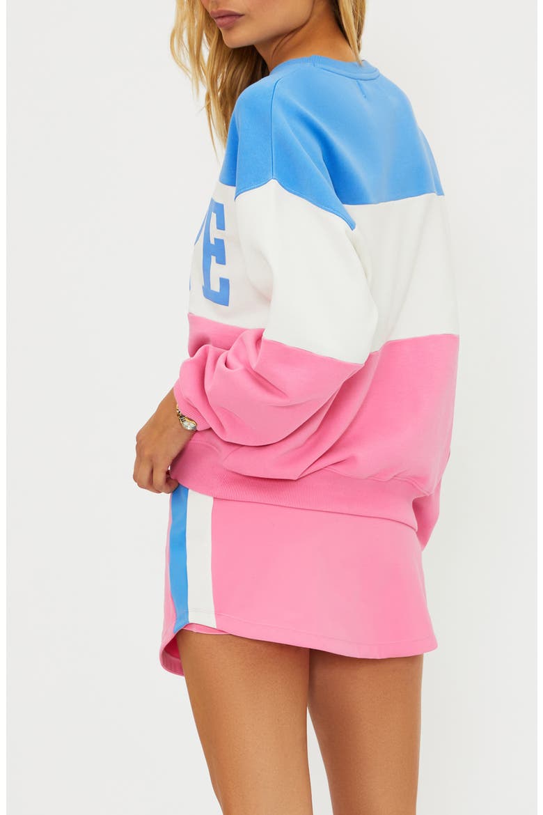 Devyn Oversize Colorblock Cotton Sweatshirt, Alternate, color, COSMOS COLORBLOCK
