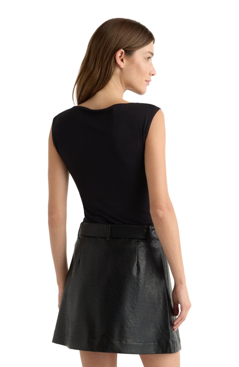 Modern Citizen Tanner Vegan Leather Wrap Skirt, Alternate, color, 
