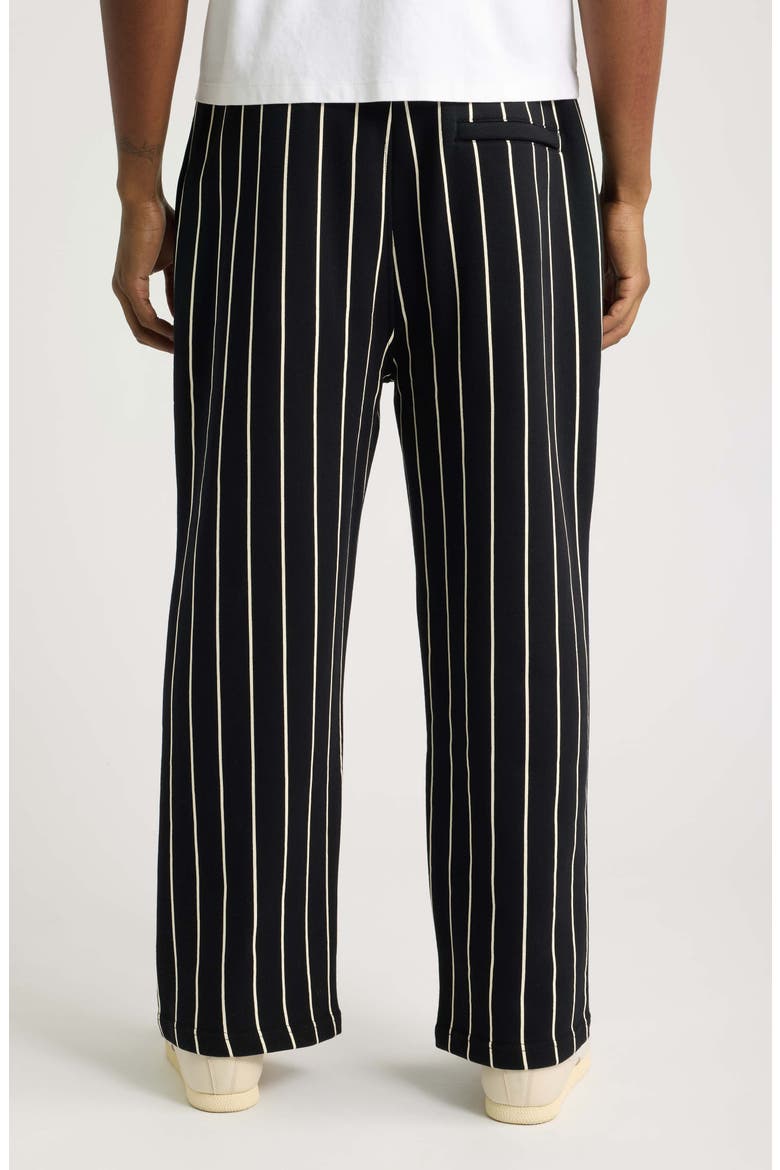 NY Stripe Fleece Pants, Alternate, color, BLACK