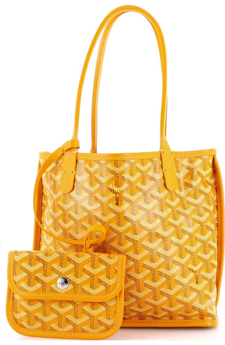 Pre-Owned Goyard Anjou Reversible Tote Coated Canvas Mini, Alternate, color, Orange