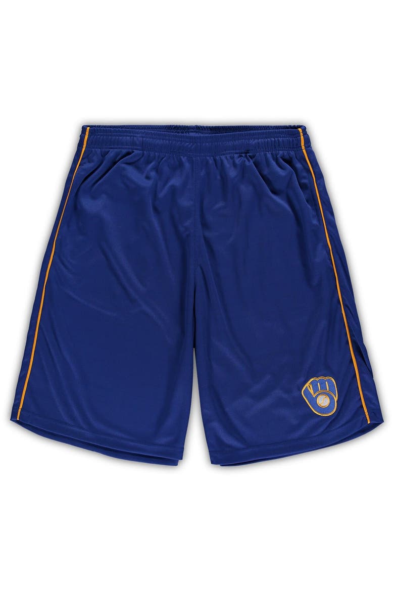 Men's Profile Royal Milwaukee Brewers Big & Tall Mesh Shorts, Alternate, color, Royal