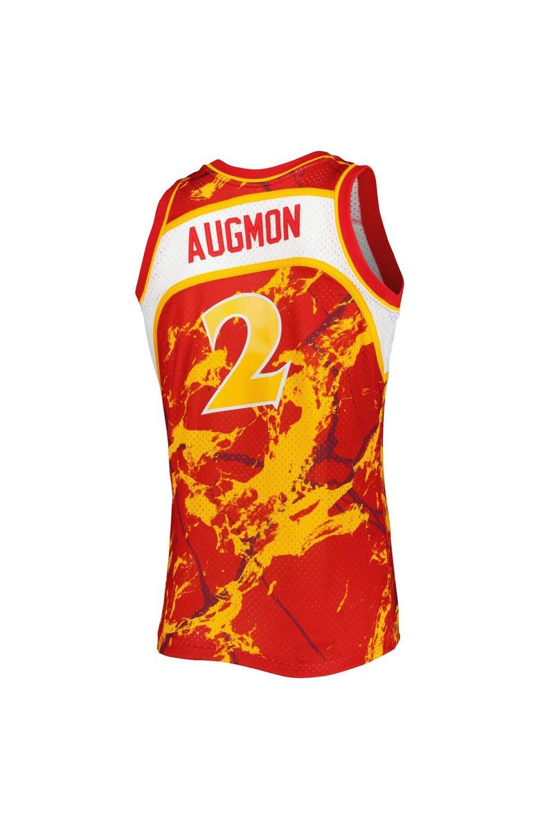 Mitchell & Ness Men's Mitchell & Ness Stacey Augmon Red Atlanta Hawks 1991/92 Hardwood Classics Marble Swingman Jersey, Alternate, color, 