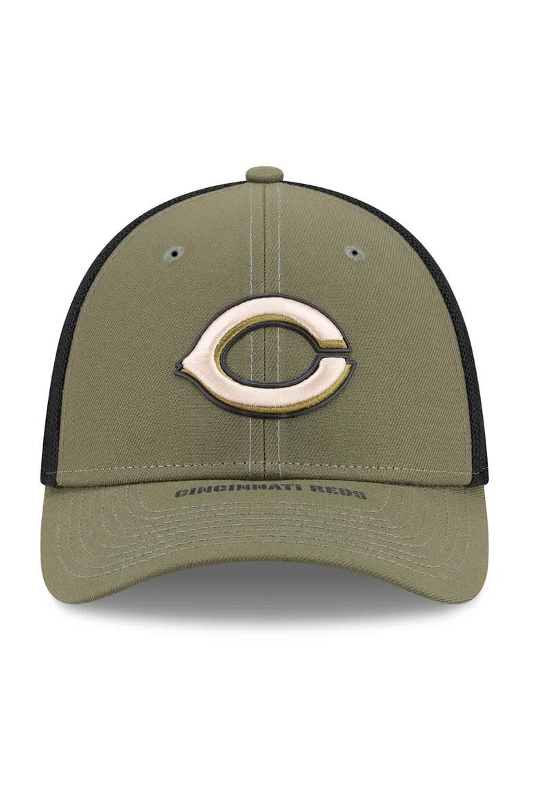 Men's New Era  Olive Cincinnati Reds 2026 Armed Forces Day 39THIRTY M-Crown Flex Hat, Alternate, color, Olive