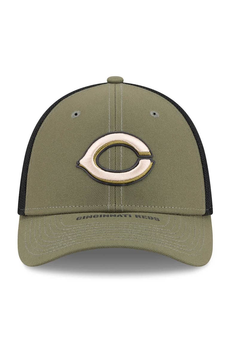 New Era Men's New Era  Olive Cincinnati Reds 2026 Armed Forces Day 39THIRTY M-Crown Flex Hat, Alternate, color, Olive