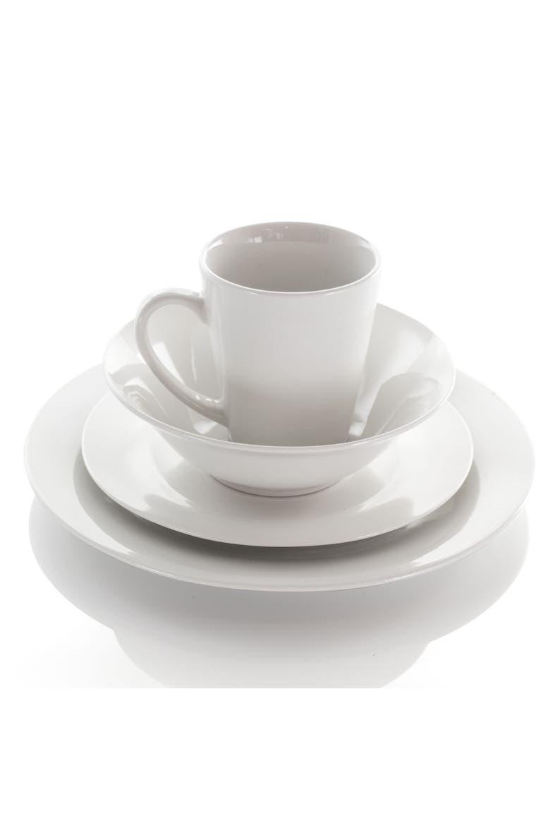 Marshall 16 Piece Porcelain Dinnerware Set, Alternate, color, White