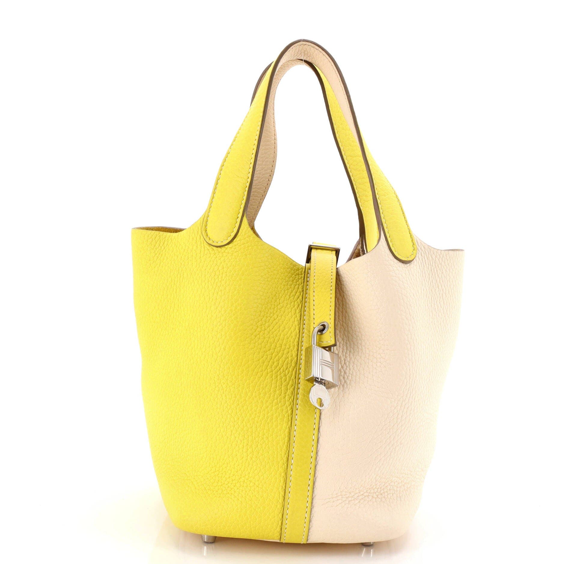 Pre-Owned Hermes Picotin Lock Bag Bicolor Clemence PM, Main, color, 