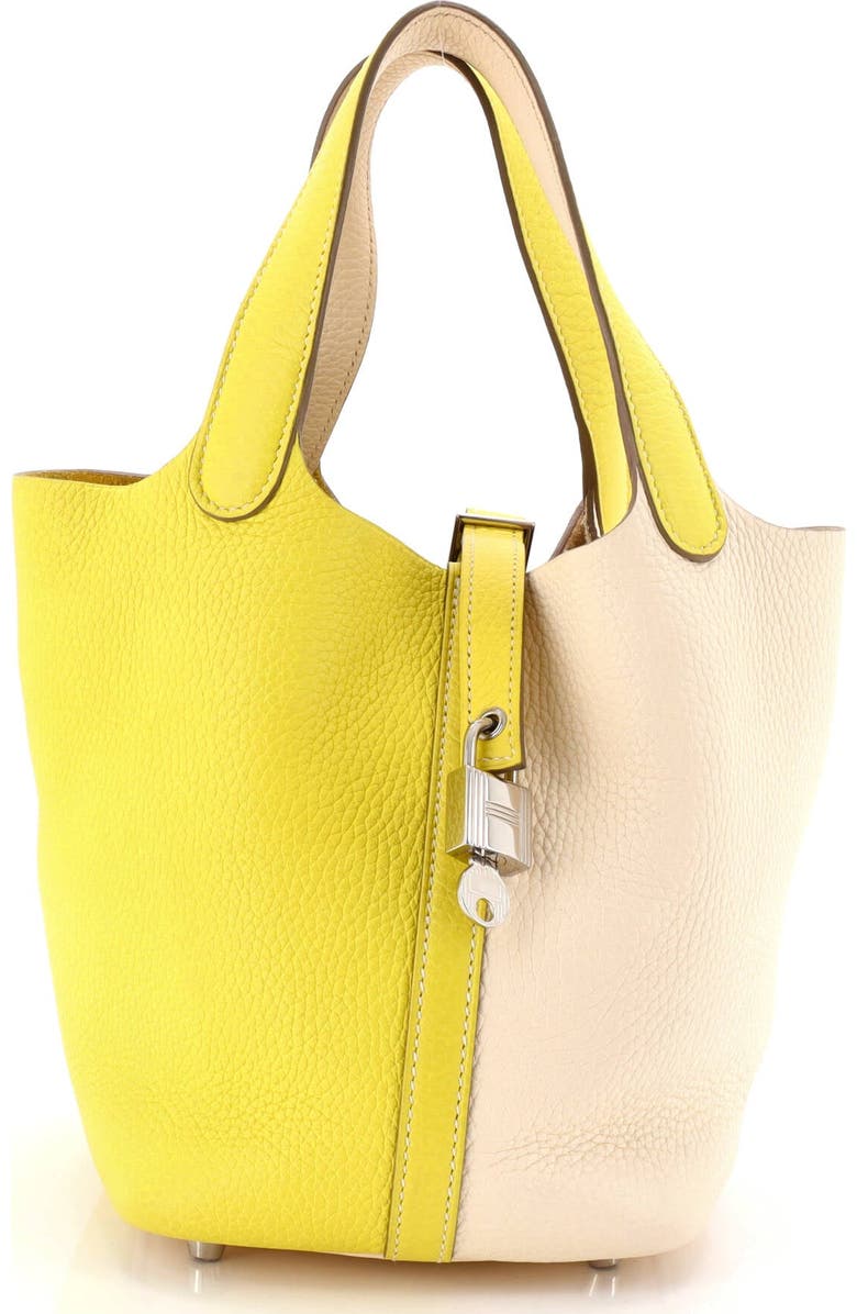 Pre-Owned Hermes Picotin Lock Bag Bicolor Clemence PM, Main, color,