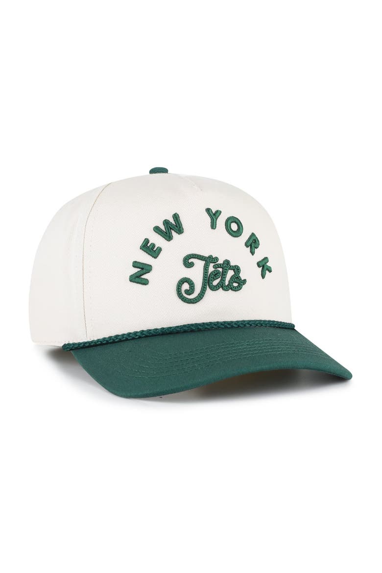 Women's '47 Natural New York Jets Rope Script Hitch Adjustable Hat, Alternate, color, Natural