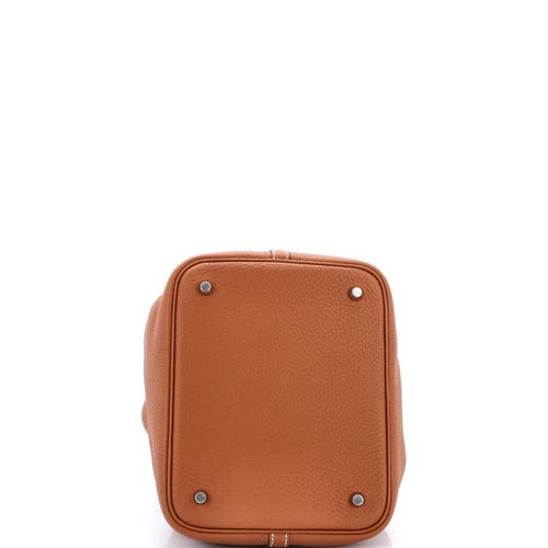 Pre-owned Hermes Hermes Picotin Lock Bag Clemence Mm In Gold
