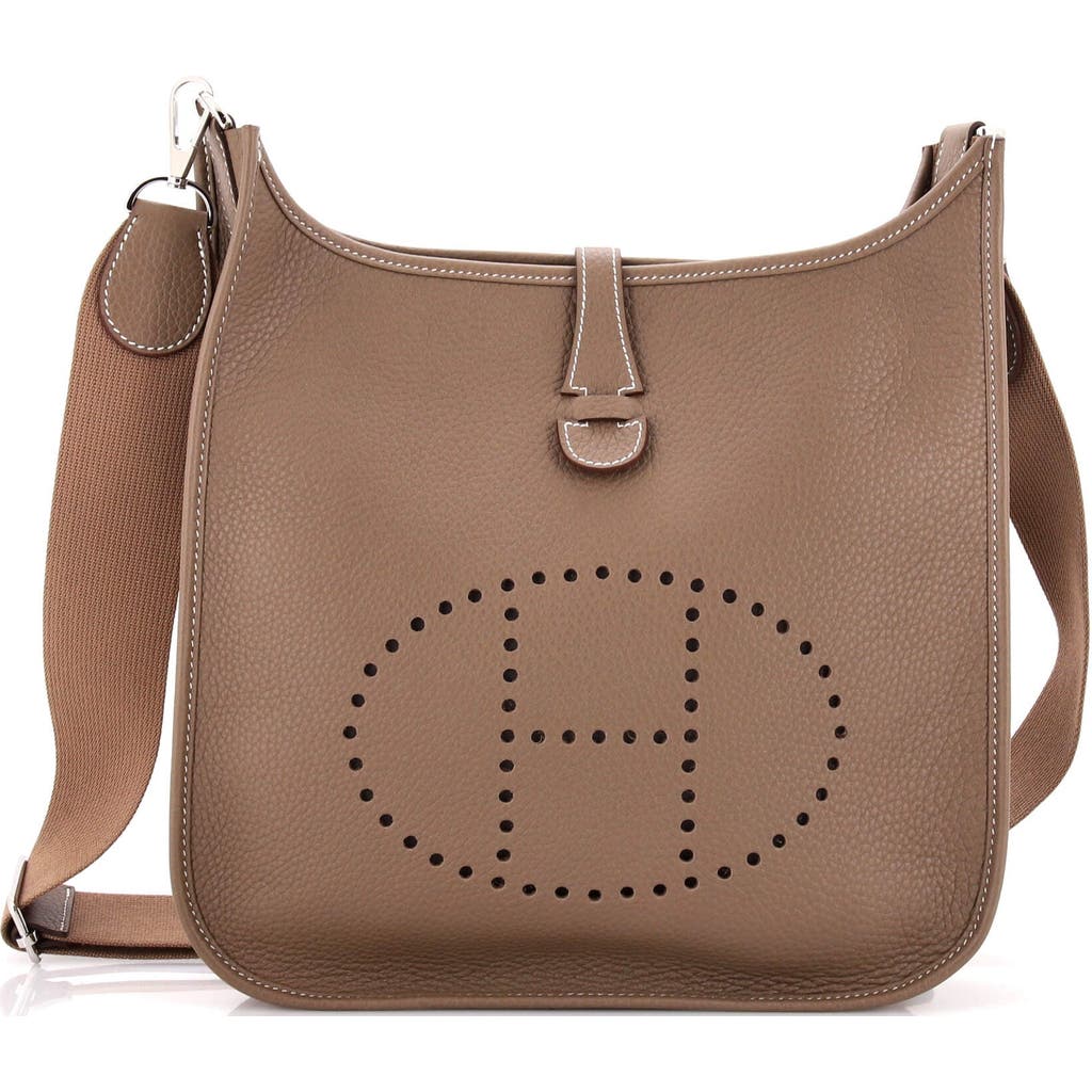 Pre-owned Hermes Hermes Evelyne Bag Gen Iii Clemence Pm In Brown