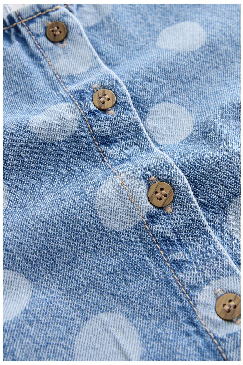 Kids' Polka Dot Tank & Denim Shorts Set, Alternate, color, BLUE